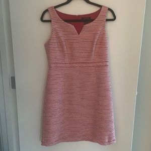 White House Black Market pink tweed dress NWT.